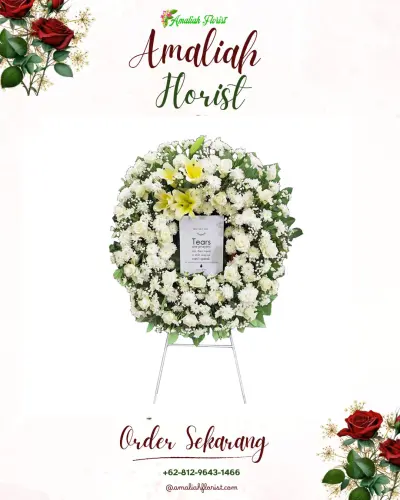 Krans Bunga Duka Cita di Sukasarana